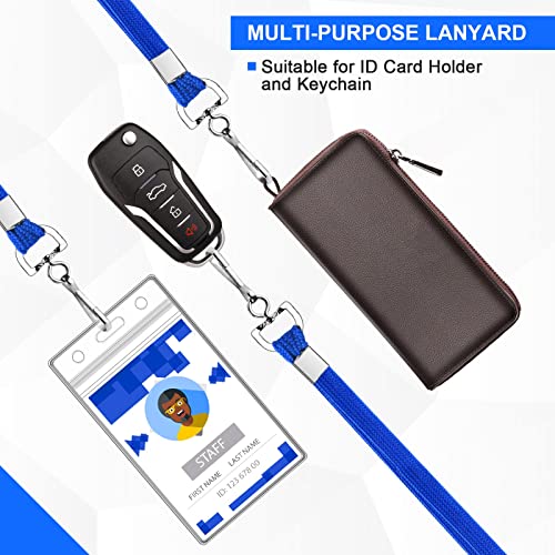 50 Pcs Color Lanyards Flat Lanyards For Id Badges Assorted Colors Badge Lanyards With Swivel J Hook Clip For Office Worker, Student, Teacher #TOP4
