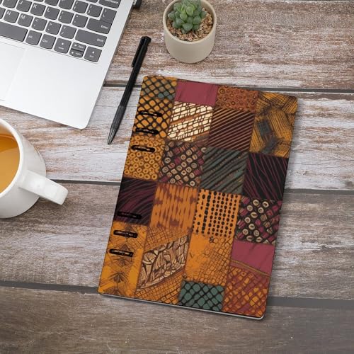 Carnet de notes A5 africain rechargeable en cuir synthétique - 4
