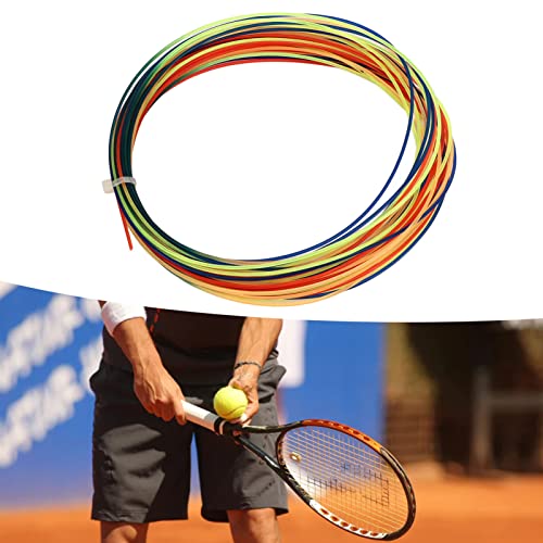Fio de raquete de tênis, cores ricas elásticas de alta resistência arco-íris raquetes de tênis corda
