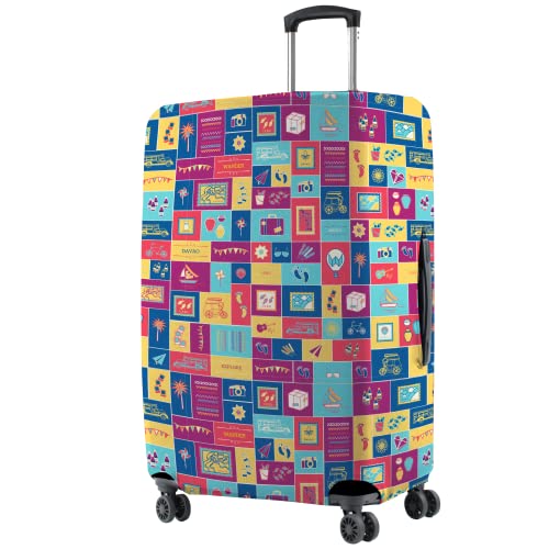 Image of Nasher Miles Polyester 75 (28 Inch) Large Protective Luggage Cover - Wanderskye Design