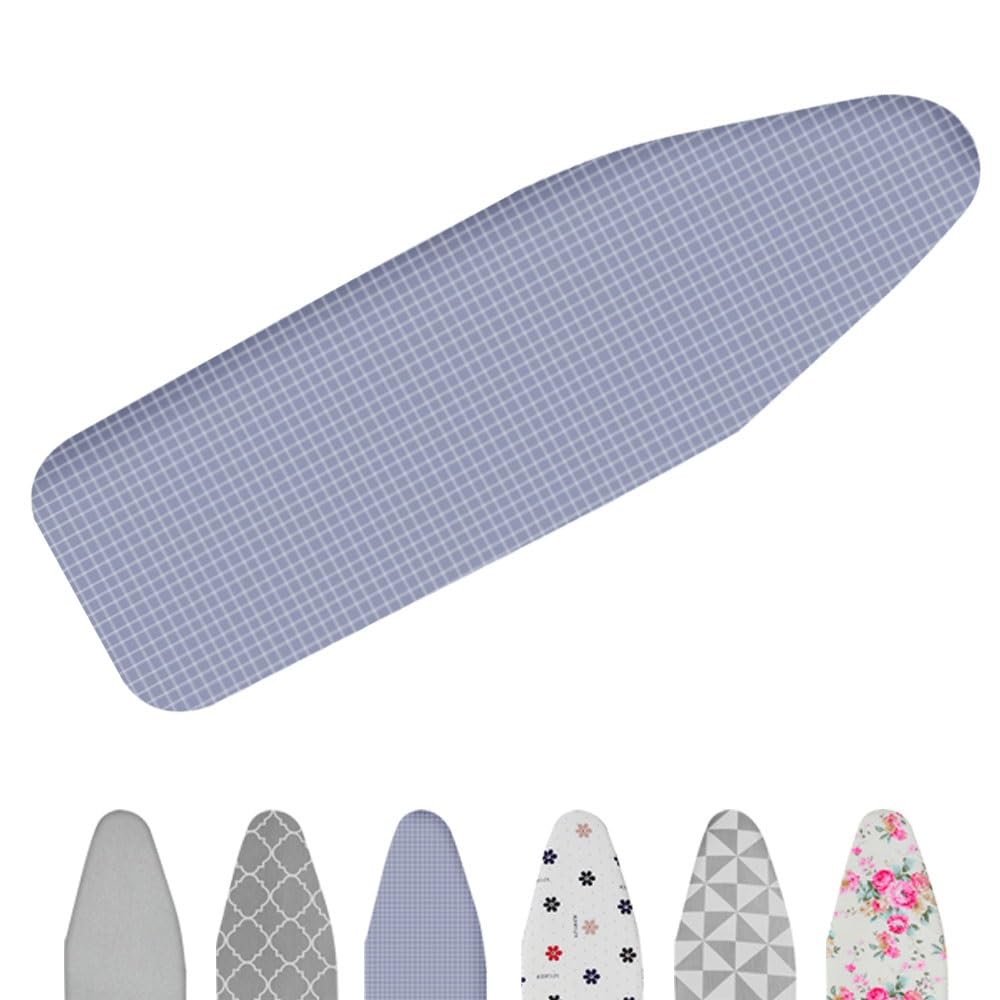 Funda para Tabla de Planchar Acolchada de Alta Res Funda y Almohadilla for Tabla de Planchar con cordón, Multicolor, Varios tamaños(Blue Grid,S)