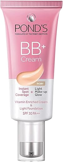 POND’S Bb+ Cream, Instant Spot Coverage + Light Make-Up Glow, Ivory 30G, Natural