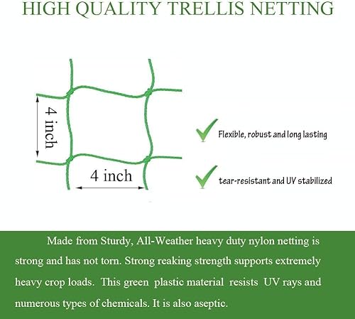 Miniatura 8 de Red de enrejado para plantas de jardín, flexible, elástica, para plantas de viña, escalada, jardín, para frutas y verduras, plantas de tomate
