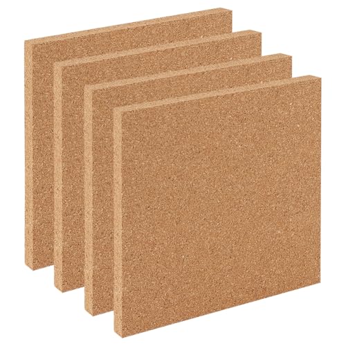 OLYCRAFT 4 tableros cuadrados 15 x 15 cm panel no autoadhesivo, 1 cm de grosor, hoja de mensaje, cuadrado, decoración, fiesta, bricolaje, suministros de artesanía