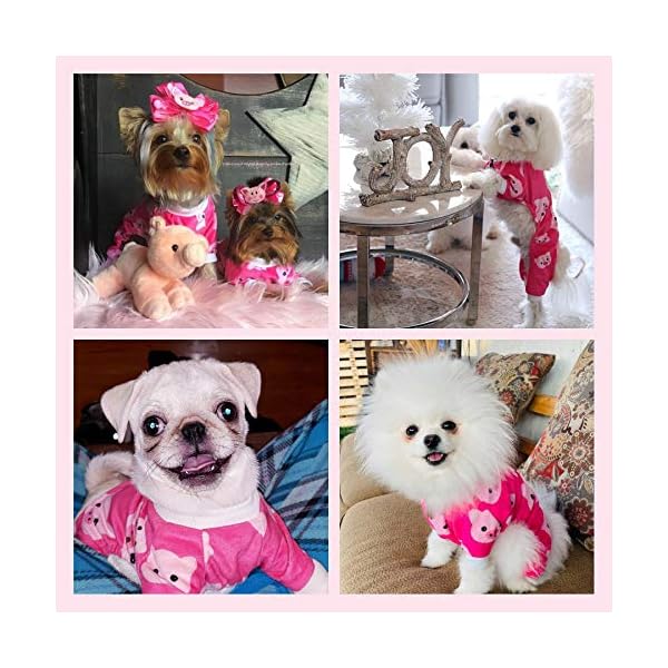 Cutebone pink pig dog pajamas cute cat clothes pet pjs onesie, medium p46m - image 6