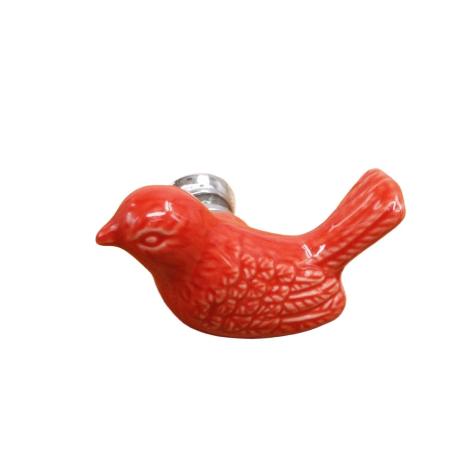 Kifsdlf Red Ceramic Cartoon Bird Cabinet Cupboard Handles Peace Dove Drawer Knobs Novelty Creative Furniture Hardware For Cupboard Wardrobes Furniture(Red)