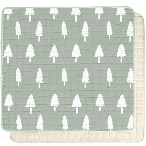Image of Beavtaens Baby Play Mat - 50x50 Playpen with Super Soft Touch, Anti-Slip Activity Mat for Crawling & Picnic (Trees)