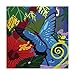 Trademark Fine Art Tropical Blue Butterfly by Cindy Wider, 18x18-Inch Fine Art, Multicolor
