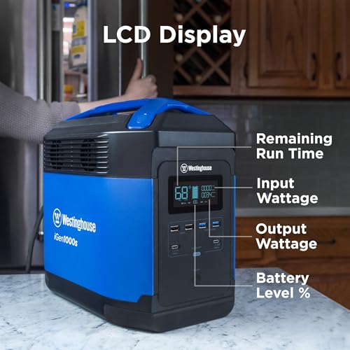 Westinghouse 1008Wh 3000 Peak Watt Quick Charge Portable Power Station and Solar Generator, Pure Sine Wave AC Outlet, Backup Lithium Battery for Camping, Home, Travel (Solar Panel Not Included) - Image 4