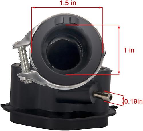 Miniatura 9 de Carburador 139QMB para GY6 50CC 49CC 4 tiempos Scooter Taotao Motor 0.709 in carb+ filtro de aire colector de admisión - Carburador de 50 cc