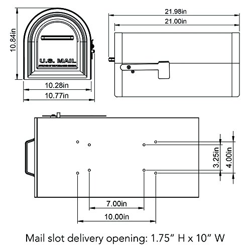 Gibraltar Mailboxes Mb981W01 Reliant Locking Mailbox, Large, White #TOP7