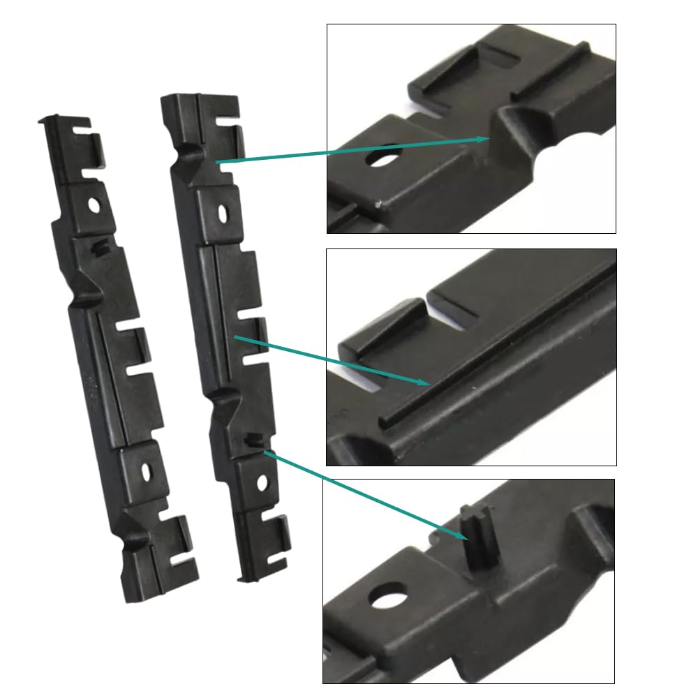 Riloer Set di staffe per paraurti anteriore, 2 pezzi, montaggio staffa paraurti sinistro destro compatibile con Fiat 500, 68074194AB 68074195AB