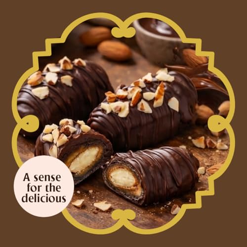 Image of 7 BAZAARI Premium Chocolate Dates with Almonds | Dark Chocolate Coated Datesc| No Added Sugar | Healthy Energy Snack | Gluten Free Gourmet Treat | 10 pcs