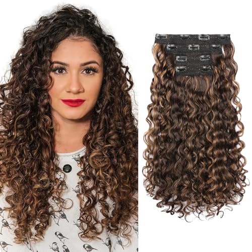 REECHO Curly Hair Extensions - 4PCS 18