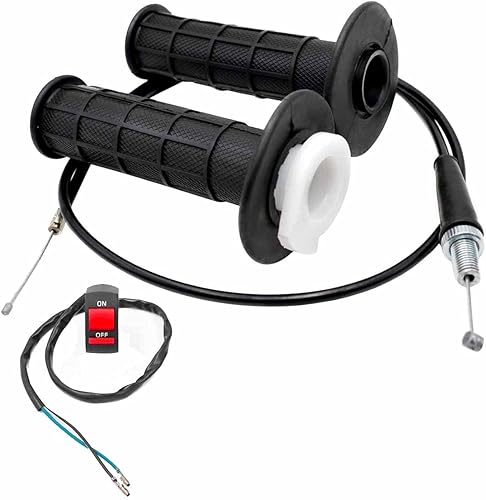 Miniatura 3 de 7/8" 0.866 in Twist Acelerador Mango de Repuesto para 50cc 110cc 150cc 250cc Mini Bike ATV Quad Pitbike Dirtbike (interruptor de banda)