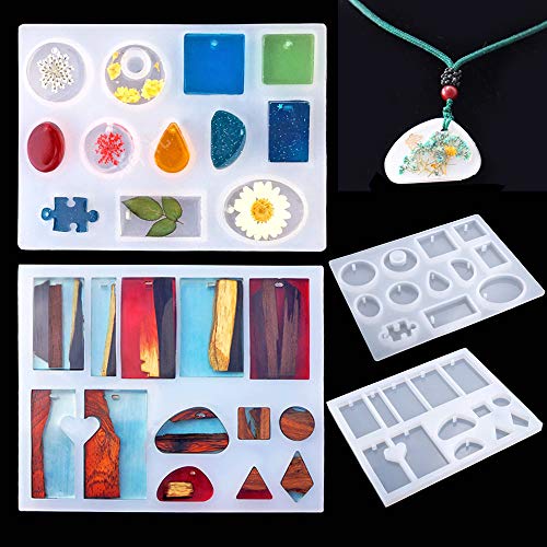 Decdeal 83 pçs/set jóias de silicone fazendo moldes artesanato fundição de diamantes pingente de mol