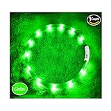 Sicherheits-Hundehalsband: Mit dem LED Halsband begleitet Sie Ihr Vierbeiner leuchtend durch die dunkle Jahreszeit oder bei nächtlichen Spaziergängen. Mit einer Leuchtdauer von bis zu 6 Stunden ist Ihr Hund für Verkehrsteilnehmer gut sichtbar (Dieses Led Halsband kann Sichtweite bis zu 500 Meter bieten).
