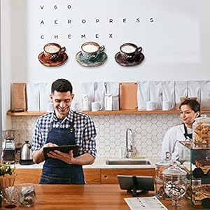 3 Pcs Wood Coffee Sign Latte Mocha Java Letter Coffee Cup Wall Decor Retro Coffee Bar Wooden Wall Decor Farmhouse Coffee Shop Wall Coffee Decorations for Kitchen Coffee Shop Wall Decor 59 x 47 Inch