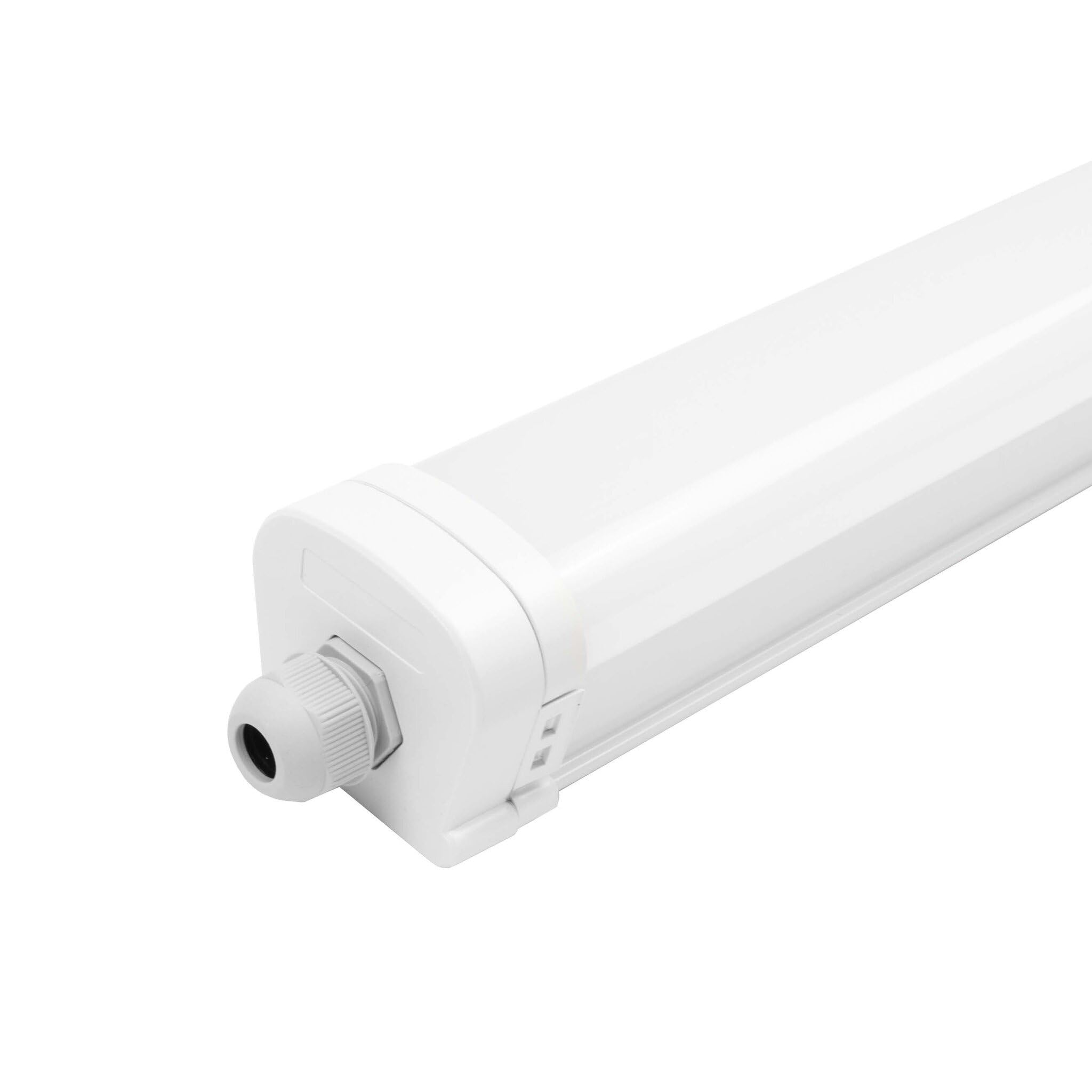 Ledvion - LED Batten Light, 4ft, IP65, 36W, 130lm/W, Cool White, 6500K, Linkable, Garage Lighting, Fluorescent Light Tubes, Tube Light, Loft Light
