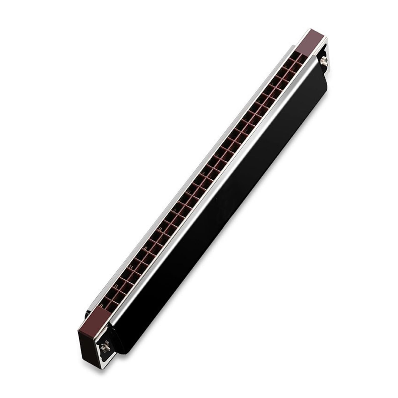 Armonica A Bocca Polifonica A 24 Fori Tonalità Do Argento Bk armonica Strumento Professionale(24 C blue)