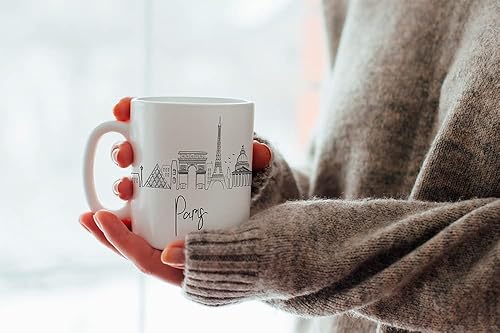 Miniatura 596 de Taza de cerámica Madrid Spain Skyline, taza blanca de recuerdo de Europa de 11 onzas, taza de café personalizada, regalo para cumpleaños, taza