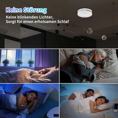 XINDUM Rauchmelder mit Magnethalterung 10er Set, TÜV Rheinland-Zertifiziert Rauchmelder 10 Jahre Batterie, Feuermelder, Rauchwarnmelder, Standalone, Weiß