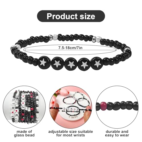 GLOONITY Stray-Kids Bracelets, Stray Kids Merch, 5-Star Album Bracelets with 1 Random LOMO Photocard, SKZ Merch as Christmas, Birthdays, Parties, Concerts Gifts for Fans/BFF, Birthday Party Supplies by GLOONITY - Image 2
