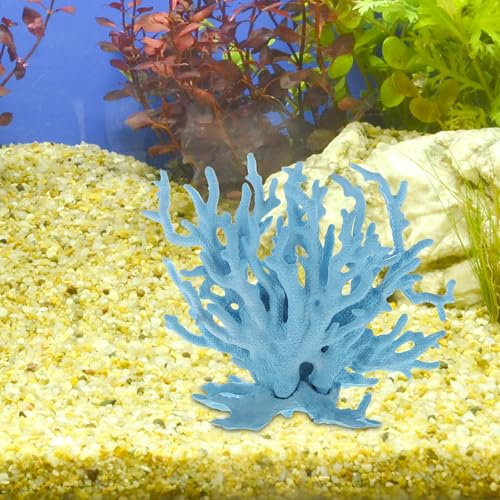 Image of Blue Coral Reef Decor, Mini Faux Coral Aquarium Decor, 6.3x5.31in