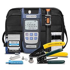 Kit de Herramientas de Fibra FTTH, 70dbm ~ + 10dbm medidor de Potencia de Fibra Ã³ptica y localizador de fallas visuales de 10 MW, Cortadora de Fibra AUA-6S (Mixed Color)