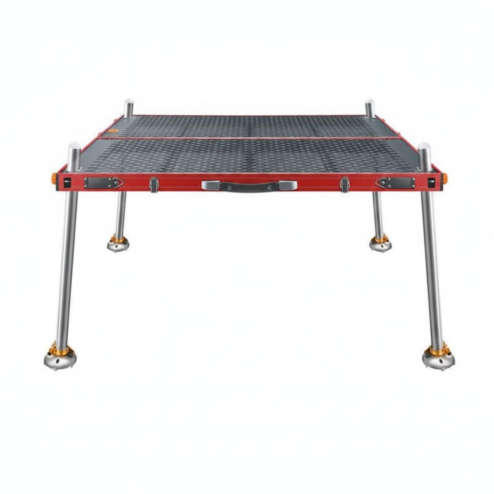 Plateforme de Pêche Pliable Aluminium Allié Support Station Montage Compact Pliable Structure Sûre pour Longues Attentes Déplacement Aisé Adaptée aux, 900 1000 Mm avec Pieds De 1.3 M
