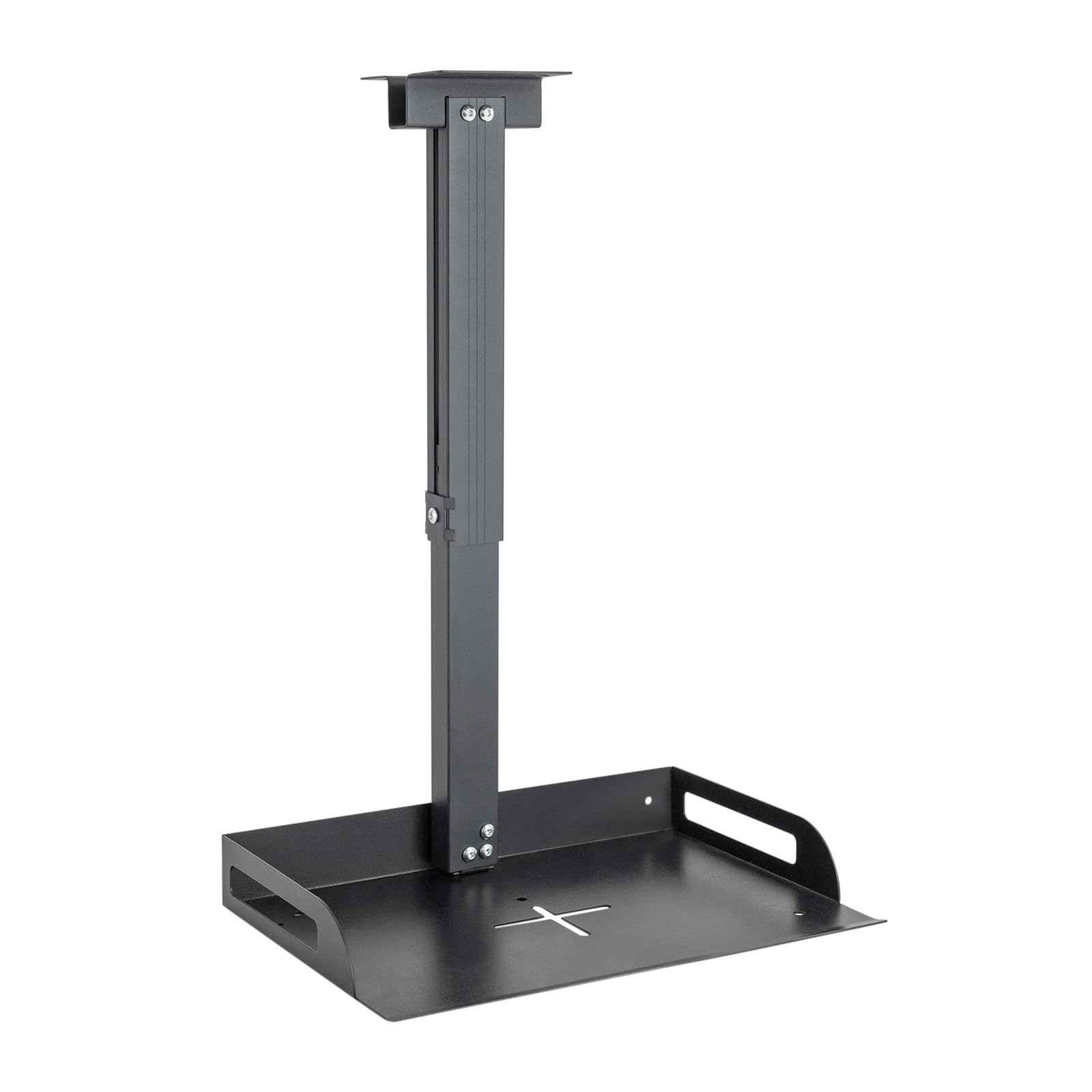 Supporto per proiettore da soffitto e parete, universale, regolabile in altezza, fino a 14 kg, vassoio 35 x 22 cm, nero