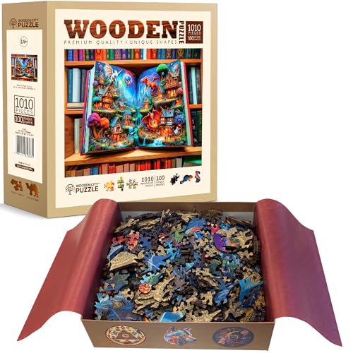 Puzzle de madera WOODEN.CITY Enchanted Tales 1100 piezas para adultos, estilo fantasía, tamaño 20.43 x 15.16 in miniatura 3