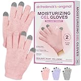 Dr. Frederick’s Original Moisturizing Gel Gloves – Deep Moisturizing and Fast Relief for Dry Hands – Touchscreen-Friendly – Mango Butter, Shea Butter, Jojoba, & Coconut Oil - Plush Pink