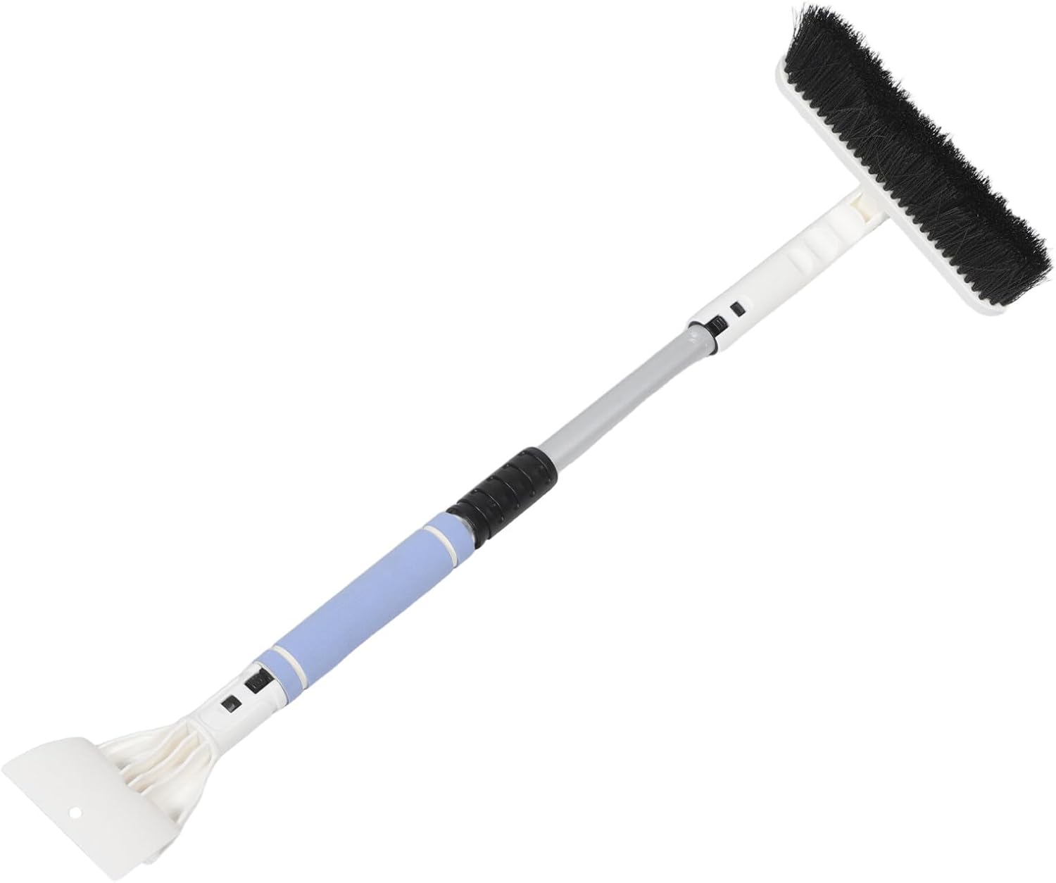 Ciieeo Telescoping Car Snow Brush Ice Scraper Extendable Aluminum Alloy Snow Remover with Squeegee for Windshield Blue for Winter Driving