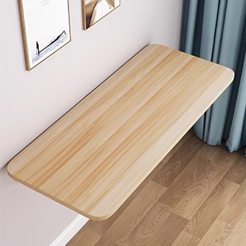 LWJSOCP SpaceSaving Floating Wall Folding Table 60x40 cm – Stylish Walnut Laptop & Dining Desk Invisible WallMounted Foldable Design for Small Spaces