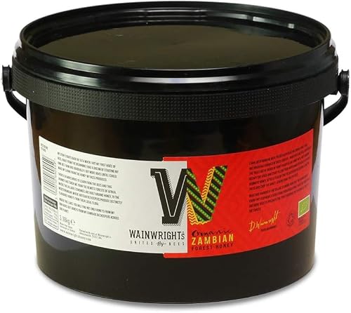 Image of Wainwright's Organic Forest Honey (Clear) 3.18kg – Fairtrade Wild Bee Honey from Zambia | Cold-Pressed, High Pollen & Unprocessed | (Pack of 1) from SuperfoodUK