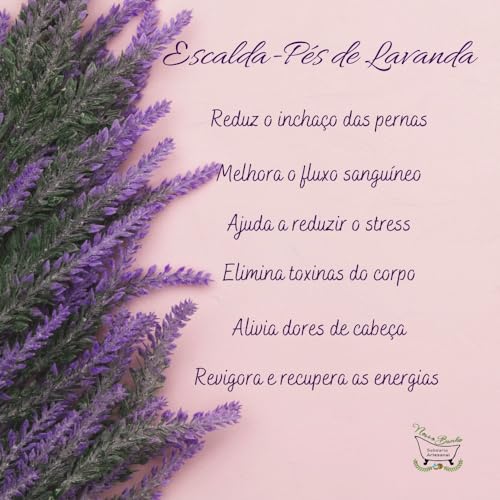Kit 2 Escalda Pés Artesanal de Lavanda e Camomila Relaxante 120g
