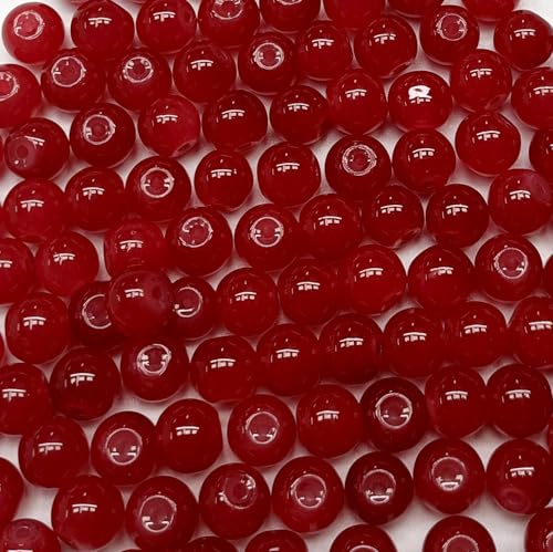 200PCS Glass Beads 8mm Glass Beads for Bracelets Necklaces Jewelry