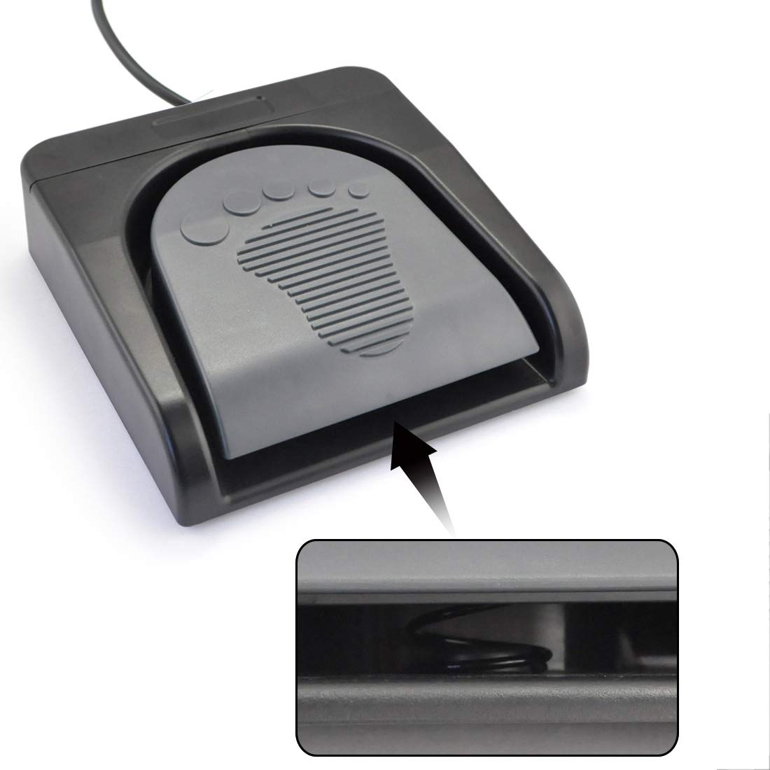 iKKEGOL Actualizado USB de un solo pie Pedal Switch Control One Key Footswitch Program Personalizado Teclado de ordenador Ratón Juego Acción HID (negro)