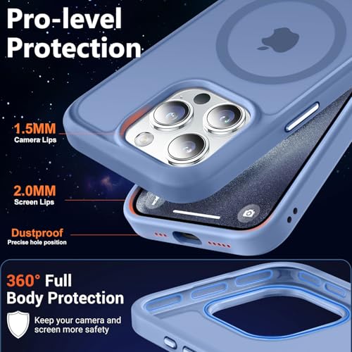 Image of MOCCA Magnetic Shockproof for iPhone 15 Pro Case,Blue