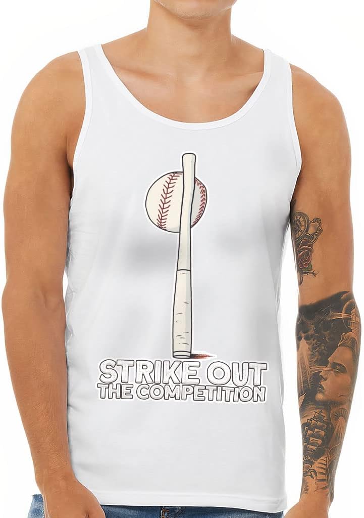 Strike Out The Competition Tank - Printed Workout Tank - Cute Jersey Tank