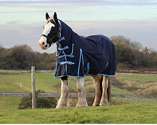 Jump Equestrian No Fill Lightweight Horse Turnout Rug 600 D Combo Navy Turnout Rug (6'9'')