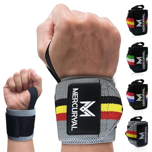MERCURYAL Braccialetti Crossfit Gym - Nuovo design avanzato dei paesi - Accessori Fitness - Wrist Wraps - Sport per uomo e donna (Belgio)