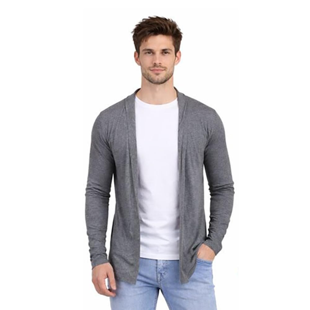 draxstar Men’s Cotton Shrug | Open Full Sleeve Shawl Cardigan for Men, Best for Casual Wear-picture-16