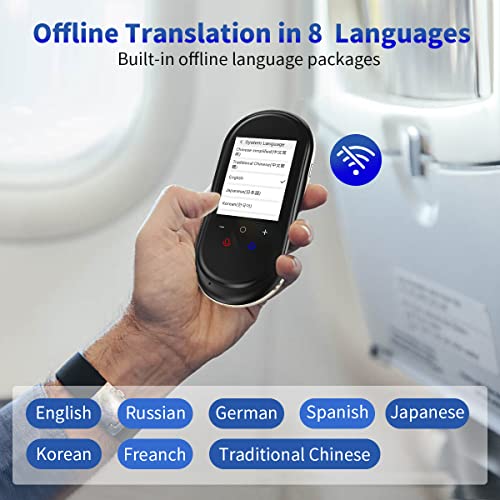 Language Translator Device Two-Way Instant Translator Device 106 Languages Support Voice & Text & Offline & Photo Translation High Accuracy Voice Translator Device For Travel Learning Business #TOP2
