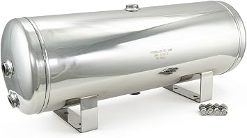 HornBlasters Stainless Steel 5-Gallon 19 Liters 6 Port Air Tank - Four 1/2" Ports & Two 1/4" Ports