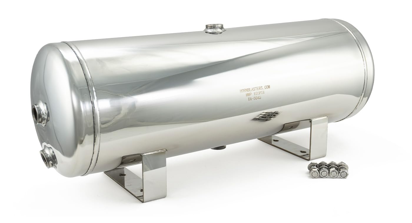 HornBlasters Stainless Steel 5-Gallon (19 Liters) 6 Port Air Tank