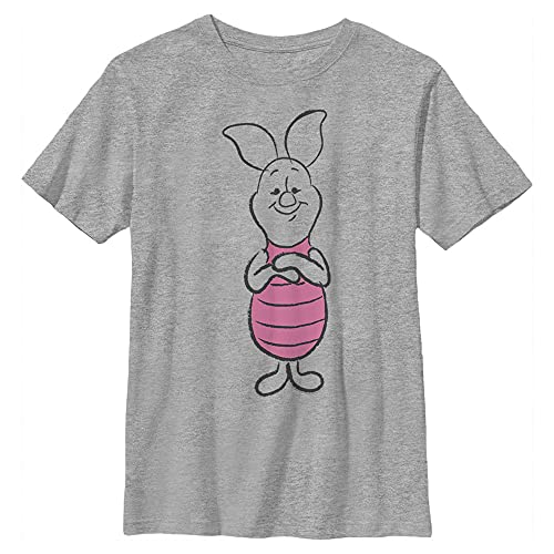 T-shirt Disney Winnie l'ourson col rond anti-irritation gris chiné pour garçon actif XS
