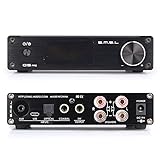 SMSL Q5 Pro HiFi Integrated Mini Digital Stereo Audio 45WPC Pure Digital Amplifier AMP USB Coaxial OPT 3.5mm Headphone Jack Input + Remote Control +Power Supply Adapter