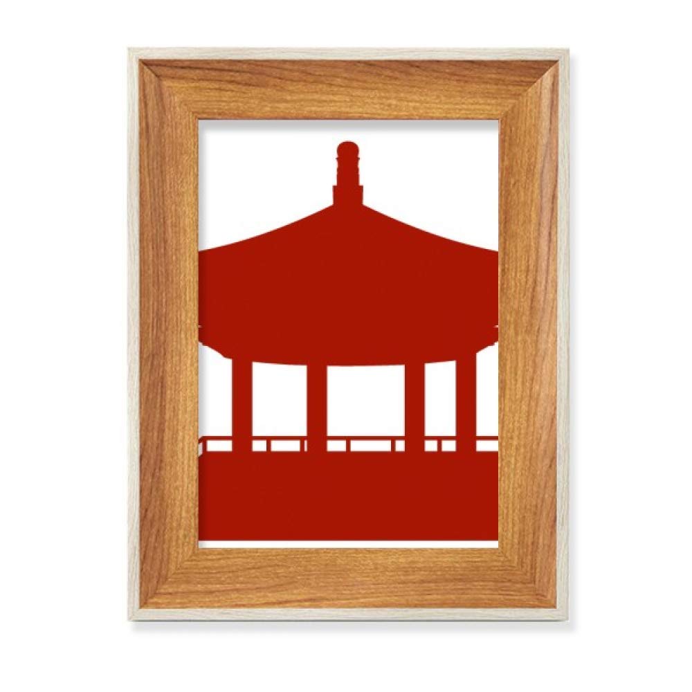 Cadre pavillon de la Chine en bois cadeau silhouette culturelle peinture de table